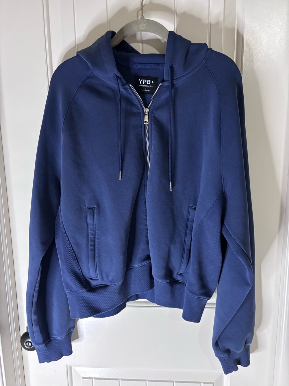 YPB Women's Navy Zip Hoodie with Full Zipper